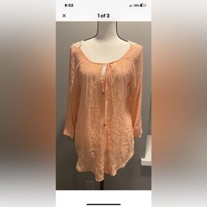 Trendy Orange 3/4 Sleeve Top
